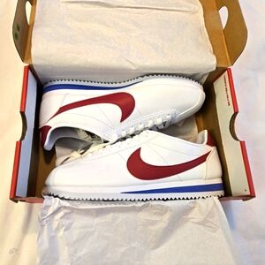 Womens Nike Cortez Leather White Varsity Red Varsity Royal Size 8